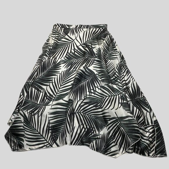 HUGO BOSS Veillana Silk Printed Handkerchief Hem Midi Skirt Size 8 - Picture 3 of 10